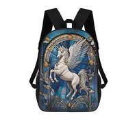 sinyumoney Kids 17inch School Backpack 3D Printed Cute Travel Bags Pegasus Myth Animal Children Backpacks Outdoor Casual Daypack Backpacks for Girls Women