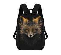 sinyumoney Kids 17inch School Backpack 3D Printed Cute Travel Bags Raccoon Black Gold Children Backpacks Outdoor Casual Daypack Backpacks for Girls Women