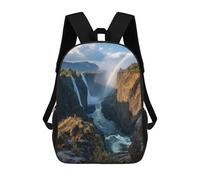 sinyumoney Kids 17inch School Backpack 3D Printed Cute Travel Bags Rainbow Over Victoria Falls Children Backpacks Outdoor Casual Daypack Backpacks for Girls Women