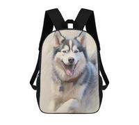 sinyumoney Kids 17inch School Backpack 3D Printed Cute Travel Bags Siberian Husky Sketch Children Backpacks Outdoor Casual Daypack Backpacks for Girls Women