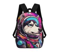 sinyumoney Kids 17inch School Backpack 3D Printed Cute Travel Bags Space Dog Explorer-132 Children Backpacks Outdoor Casual Daypack Backpacks for Girls Women