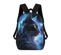sinyumoney Kids 17inch School Backpack 3D Printed Cute Travel Bags Space Mystical Cat Children Backpacks Outdoor Casual Daypack Backpacks for Girls Women