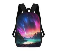 sinyumoney Kids 17inch School Backpack 3D Printed Cute Travel Bags Starlit Meteor Galaxy Children Backpacks Outdoor Casual Daypack Backpacks for Girls Women