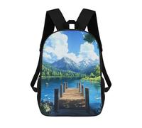 sinyumoney Kids 17inch School Backpack 3D Printed Cute Travel Bags The Dock Children Backpacks Outdoor Casual Daypack Backpacks for Girls Women