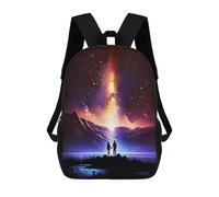 sinyumoney Kids 17inch School Backpack 3D Printed Cute Travel Bags The Event Horizon Lovers Children Backpacks Outdoor Casual Daypack Backpacks for Girls Women
