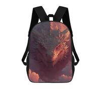 sinyumoney Kids 17inch School Backpack 3D Printed Dragon Head in Clouds Backpack Rucksack Sports Backpacks For Boys And Girls Fashion Knapsack