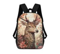 sinyumoney Kids 17inch School Backpack 3D Printed Fantasy Deer Art Print Backpack Rucksack Sports Backpacks For Boys And Girls Fashion Knapsack