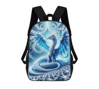 sinyumoney Kids 17inch School Backpack 3D Printed Fractal Frost Dragon Backpack Rucksack Sports Backpacks For Boys And Girls Fashion Knapsack