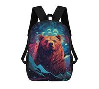 sinyumoney Kids 17inch School Backpack 3D Printed Galactic Bear Majesty -1 Backpack Rucksack Sports Backpacks For Boys And Girls Fashion Knapsack