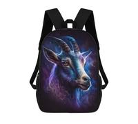 sinyumoney Kids 17inch School Backpack 3D Printed Galactic Goat Portrait -7 Backpack Rucksack Sports Backpacks For Boys And Girls Fashion Knapsack