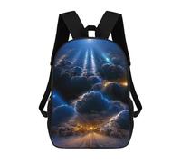 sinyumoney Kids 17inch School Backpack 3D Printed Galactic Light Show Backpack Rucksack Sports Backpacks For Boys And Girls Fashion Knapsack