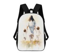 sinyumoney Kids 17inch School Backpack 3D Printed Jesus Walking with Children Backpack Rucksack Sports Backpacks For Boys And Girls Fashion Knapsack