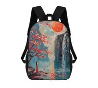 sinyumoney Kids 17inch School Backpack 3D Printed Lady of Waterfall Painting Backpack Rucksack Sports Backpacks For Boys And Girls Fashion Knapsack
