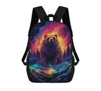 sinyumoney Kids 17inch School Backpack 3D Printed Magical Fantasy Bear Artwork Backpack Rucksack Sports Backpacks For Boys And Girls Fashion Knapsack