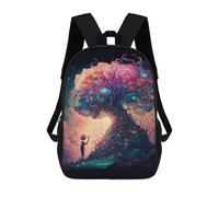 sinyumoney Kids 17inch School Backpack 3D Printed Magical Tree of Life Fantasy Artwork Backpack Rucksack Sports Backpacks For Boys And Girls Fashion Knapsack