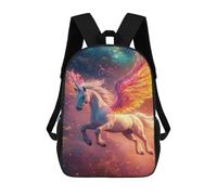 sinyumoney Kids 17inch School Backpack 3D Printed Magical Unicorn with Wings Backpack Rucksack Sports Backpacks For Boys And Girls Fashion Knapsack