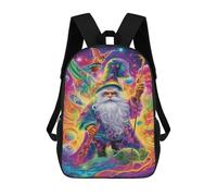sinyumoney Kids 17inch School Backpack 3D Printed Magical Wizard Art Print Backpack Rucksack Sports Backpacks For Boys And Girls Fashion Knapsack