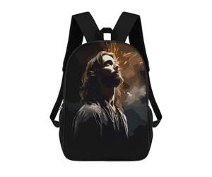 sinyumoney Kids 17inch School Backpack 3D Printed Man with Golden Halo Backpack Rucksack Sports Backpacks For Boys And Girls Fashion Knapsack