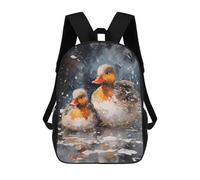 sinyumoney Kids 17inch School Backpack 3D Printed Merry Xmas Duck Family Backpack Rucksack Sports Backpacks For Boys And Girls Fashion Knapsack