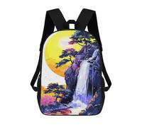 sinyumoney Kids 17inch School Backpack 3D Printed Natural Beauty Backpack Rucksack Sports Backpacks For Boys And Girls Fashion Knapsack