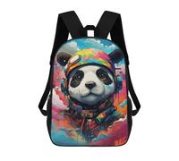 sinyumoney Kids 17inch School Backpack 3D Printed Panda Astronaut in Space Suit Backpack Rucksack Sports Backpacks For Boys And Girls Fashion Knapsack