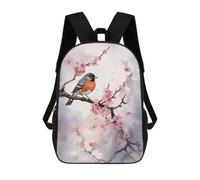 sinyumoney Kids 17inch School Backpack 3D Printed Robin Watercolor Backpack Rucksack Sports Backpacks For Boys And Girls Fashion Knapsack