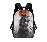 sinyumoney Kids 17inch School Backpack 3D Printed Samurai Warrior Painting Artwork Backpack Rucksack Sports Backpacks For Boys And Girls Fashion Knapsack