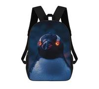 sinyumoney Kids 17inch School Backpack 3D Printed Scary Cute Penguin Fantasy Backpack Rucksack Sports Backpacks For Boys And Girls Fashion Knapsack