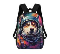 sinyumoney Kids 17inch School Backpack 3D Printed Space Dog Explorer-137 Backpack Rucksack Sports Backpacks For Boys And Girls Fashion Knapsack