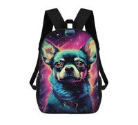 sinyumoney Kids 17inch School Backpack 3D Printed Space Dog Portrait Backpack Rucksack Sports Backpacks For Boys And Girls Fashion Knapsack