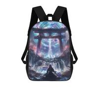 sinyumoney Kids 17inch School Backpack 3D Printed Spiritual Torii Gate Backpack Rucksack Sports Backpacks For Boys And Girls Fashion Knapsack