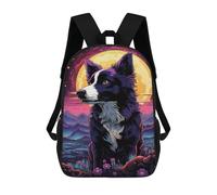 sinyumoney Kids 17inch School Backpack 3D Printed Starry Night Dog Portrait Backpack Rucksack Sports Backpacks For Boys And Girls Fashion Knapsack