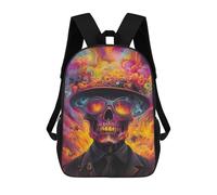 sinyumoney Kids 17inch School Backpack 3D Printed Steampunk Skull Art Print Backpack Rucksack Sports Backpacks For Boys And Girls Fashion Knapsack
