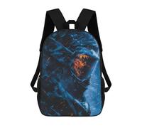 sinyumoney Kids 17inch School Backpack 3D Printed Storm Skier Digital Art Backpack Rucksack Sports Backpacks For Boys And Girls Fashion Knapsack