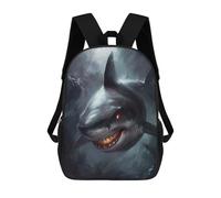 sinyumoney Kids 17inch School Backpack 3D Printed Surreal Fantasy Shark Backpack Rucksack Sports Backpacks For Boys And Girls Fashion Knapsack