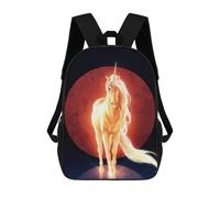 sinyumoney Kids 17inch School Backpack 3D Printed The Last Unicorn Backpack Rucksack Sports Backpacks For Boys And Girls Fashion Knapsack