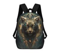 sinyumoney Kids 17inch School Backpack 3D Printed Tiger Whimsical Backpack Rucksack Sports Backpacks For Boys And Girls Fashion Knapsack
