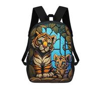 sinyumoney Kids 17inch School Backpack 3D Printed Tiger Wondrous Backpack Rucksack Sports Backpacks For Boys And Girls Fashion Knapsack