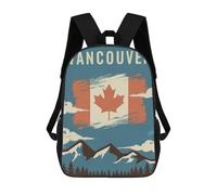 sinyumoney Kids 17inch School Backpack 3D Printed Vancouver Vintage Backpack Rucksack Sports Backpacks For Boys And Girls Fashion Knapsack