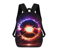 sinyumoney Kids 17inch School Backpack 3D Printed Vibrant Detonating Sun Backpack Rucksack Sports Backpacks For Boys And Girls Fashion Knapsack