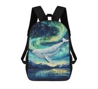 sinyumoney Kids 17inch School Backpack 3D Printed Whale in Celestial Sky Backpack Rucksack Sports Backpacks For Boys And Girls Fashion Knapsack