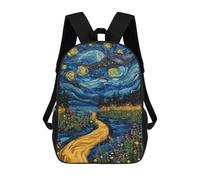 sinyumoney Kids 17inch School Backpack 3D Printed Whale in Starry Night Landscape-1 Backpack Rucksack Sports Backpacks For Boys And Girls Fashion Knapsack