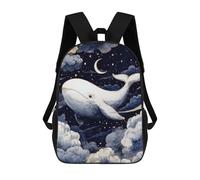 sinyumoney Kids 17inch School Backpack 3D Printed Whale in The Sky-3 Backpack Rucksack Sports Backpacks For Boys And Girls Fashion Knapsack