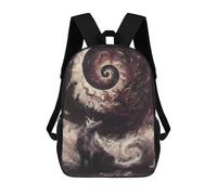 sinyumoney Kids 17inch School Backpack 3D Printed Wolf And Spiral Galaxy Backpack Rucksack Sports Backpacks For Boys And Girls Fashion Knapsack