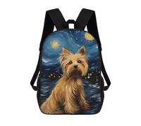 sinyumoney Kids 17inch School Backpack 3D Printed Yorkshire Terrier Backpack Rucksack Sports Backpacks For Boys And Girls Fashion Knapsack