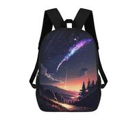 sinyumoney Kids 17inch School Bag Anime Asteroid Odyssey Children's School Backpack School Bookbag Fashion Casual Travel Rucksacks 3D Printed Funny Cool Book Bags