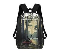 sinyumoney Kids 17inch School Bag Congaree National Park Children's School Backpack School Bookbag Fashion Casual Travel Rucksacks 3D Printed Funny Cool Book Bags