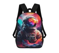 sinyumoney Kids 17inch School Bag Cosmic Astronaut Adventure-1 Children's School Backpack School Bookbag Fashion Casual Travel Rucksacks 3D Printed Funny Cool Book Bags