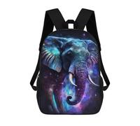 sinyumoney Kids 17inch School Bag Cosmic Elephant Art Print-11 Children's School Backpack School Bookbag Fashion Casual Travel Rucksacks 3D Printed Funny Cool Book Bags