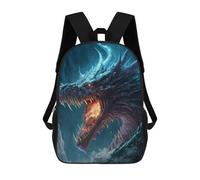 sinyumoney Kids 17inch School Bag Dragon Fire Fantasy Artwork -1 Children's School Backpack School Bookbag Fashion Casual Travel Rucksacks 3D Printed Funny Cool Book Bags